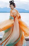 Koi Dragon Girl Hanfu Dress | Tang Dynasty Big Sleeve Embroidery | Mythical Fairy Cosplay Set