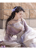 Tang Dynasty Hanfu Dress | Chest-Length Skirt | Floral Fairy Cosplay Set