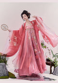 Original Hanfu Dress for Women Tang Style Plus Size Chest Length Hezi Skirt Heavy Embroidery Big Sleeved Shirt Spring Cospaly