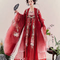 Original Hanfu Dress for Women Tang Style Plus Size Chest Length Hezi Skirt Heavy Embroidery Big Sleeved Shirt Spring Cospaly