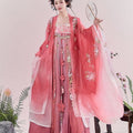 Original Hanfu Dress for Women Tang Style Plus Size Chest Length Hezi Skirt Heavy Embroidery Big Sleeved Shirt Spring Cospaly