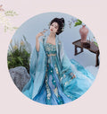 Original Hanfu Dress for Women Tang Style Plus Size Chest Length Hezi Skirt Heavy Embroidery Big Sleeved Shirt Spring Cospaly