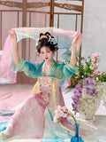 Authentic Tang Dynasty Hanfu | Full Garden Embroidery | Front-Open Fairy Cosplay Set