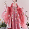 Original Hanfu Dress for Women Tang Style Plus Size Chest Length Hezi Skirt Heavy Embroidery Big Sleeved Shirt Spring Cospaly