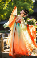 Koi Dragon Girl Hanfu Dress | Tang Dynasty Big Sleeve Embroidery | Mythical Fairy Cosplay Set