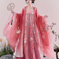 Original Hanfu Dress for Women Tang Style Plus Size Chest Length Hezi Skirt Heavy Embroidery Big Sleeved Shirt Spring Cospaly