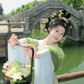 Summer Hanfu Dress | Tang Dynasty Embroidered Fairy Cosplay | Lightweight Set