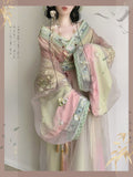 Hanfu Dresses Original Heavy Industry Waist Embroidered Cross Neck Big Sleeve Embroidered National Style Long Shirt Daily Super Immortal Hanfu Set