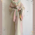 Hanfu Dresses Original Heavy Industry Waist Embroidered Cross Neck Big Sleeve Embroidered National Style Long Shirt Daily Super Immortal Hanfu Set