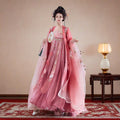 Original Hanfu Dress for Women Tang Style Plus Size Chest Length Hezi Skirt Heavy Embroidery Big Sleeved Shirt Spring Cospaly