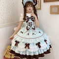 Summer Japanese Style Kawaii Lolita Dress Women Party Vintage Sweet Lace Bow Birthdays Cake Dresses Harajuku Y2k Bandage Dress