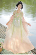 Olivegirl Hanfu Dress Women Chinese Ancient Traditional Hanfu Carnival Cosplay Costume Summer Hanfu Pink Purple Greren Dres