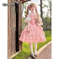 Olivegirl Harajuku Lolita Gothic Halter Dresses JSK Sexy Off Shoulder Long Sleeve Vestidos Mujer 2026 Slim Waist Bow Dress