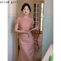Chinese Style Dress Qipao Traditional Clothing Retro Young Improved Short Sleeve Cheongsam Dress Slim for Women Clothes Wedding