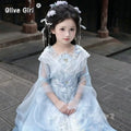 Olivegirl Children's Hanfu Dress Flower Embroidery High End Embroidery Hanfu Fairy Style Set Summer 2026 Cosplay