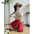 olivegirl Hanfu Set Jacquard Vest Strappy Lantern Pants Daily Commute Han Element Ensemble Women's Summer 2026