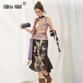 Olivegirl Vintage Elagant Women's Outfits Sets Butterfly Floral Skirt and Top 2 Piece Set 2026 Summer Cool Girl Female Clothes