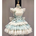 Sky Blue Lolita Dress Ballet Style Girl Birthday Date Party Cake Dress Bow Lolita Dress Lolita Girl Clothing