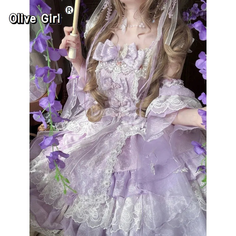 New Girls Birthday Lolita Dress 2026 Spring Summer Women's Tube Top Satin Bowknot Slim Pettiskirt Short Mini Party Dress