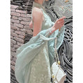 Women's Set Chinese Dress Cheongsam Chi-pao 2024 Summer Chinese Improved Qipao Slim Waist Hanging Neck Dress Sunscreen Cardigan