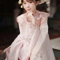 Pink Horse Face Skirt | Embroidered Hanfu Set | Ma Mian Skirt Spring Summer 2026