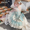 Sky Blue Lolita Dress Ballet Style Girl Birthday Date Party Cake Dress Bow Lolita Dress Lolita Girl Clothing