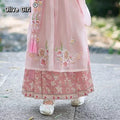 Girls Hanfu Dress | Horse Face Skirt & Cloud Shoulder | Chinese Princess Costume for Kids