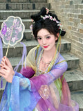Olivegirl Original Hanfu Dress Tang Fairy Goddess Embroidered Purple Ancient Costume Set Cosplay