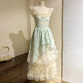 Olivegirl French Dress Floral Suspender Sexy Sweet Lolita Spring Summer 2026 Irregular Trailing Fairy Dresses Women's Clothing