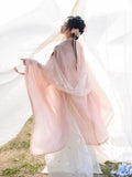 Pink Hanfu Dress | Flower Embroidery Fairy Cosplay | Chinese Dance Costume for Women