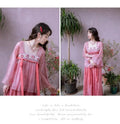 Olive Girl Pink Shirt Embroidery Blouse Chiffon Summer Top Sweet Elegant Pink Shirt Floral Print Women's Skirt Outfits Clothing