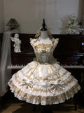 Olivegirl Japanese Kawaii Lolita Jsk Dress Women Sweet Y2k Bow Lace Ruffles Princess Dress Ballet Girls CuteParty Mini Dresses