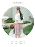Olivegirl Chinese style improved jacquard top blouse one-piece woven gold embroidered horse face short skirt women's clothing