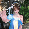 Olivegirl Hanfu Dress Tang Style Spring Summer Embroidery Ethereal Daily Wear Women's Clothing Outfit Cosplay