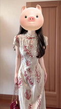 Olivegirl 2026 Summer Dress Chinese Retro Embroidered Cheongsams Improved Qipao Temperament One-piece Stunning Dress