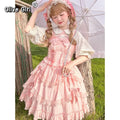 Olivegirl Harajuku Lolita Gothic Halter Dresses JSK Sexy Off Shoulder Long Sleeve Vestidos Mujer 2026 Slim Waist Bow Dress