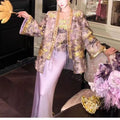 Luxury Coat Jacket Embroidered 3D Relief Suspender Skirt Three Piece Set Fashion Traditional Chinese Clothing
