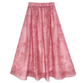 Olive Girl Pink Shirt Embroidery Blouse Chiffon Summer Top Sweet Elegant Pink Shirt Floral Print Women's Skirt Outfits Clothing