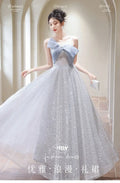 Olivegirl 2026 New Luxury Dress High-End Blue Evening Dress for Women Graduation Engagement Toasting Party Banquet Wear