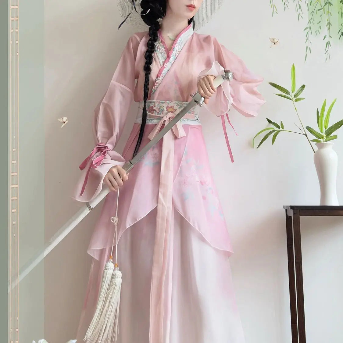 Olivegirl Original Hanfu Dress High-end Female Fairy Film TV Fairy Elegant Embroidery Daily Spring and Autumn Outfit Cosplay