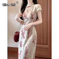Olivegirl 2026 Summer Dress Chinese Retro Embroidered Cheongsams Improved Qipao Temperament One-piece Stunning Dress