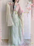 Olivegirl Original Hanfu Dress Women's Clothing Embroidered Flower High End Ancient Chinese Traditional Spring Summer Cosplay