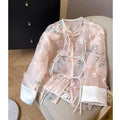 Exquisite Elegant Shirt Embroidered Tassel Buckle Women's Clothing 2025 Summer High-end Temperament Thin Cardigan Top Jacket
