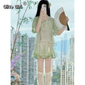 Olivegirl Hanfu Women's Song Style Shirt Camisole Shorts Summer 2026 Daily Set Traditional Chinese Clothing