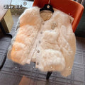 Luxury Women's Coat Clothing Winter High End Faux Fur Coats White Fur Super Beautiful Cotton Jacket Outwear Outfit