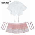 Olivegirl Chinese style improved jacquard top blouse one-piece woven gold embroidered horse face short skirt women's clothing