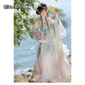 Olivegirl Traditional Chinese Hanfu Dress with Mandarin Collar Embroidery Tang Style Casual Cosplay Spring and Summer