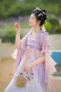 Olivegirl Hanfu Dress Women Chinese Ancient Traditional Hanfu Carnival Cosplay Costume Summer Hanfu Pink Purple Greren Dres