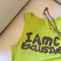 Olivegirl Tanks Camis Sweet and Cute Round-neck Halter Top for Girls Pink Green Summer Top for Young Girls Women's Clothing