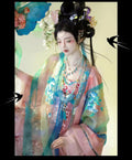 Olivegirl High-end Graduated Embroidered Tang Dynasty Style Hanfu Dress for Women Summer Fairy Costume Cosplay